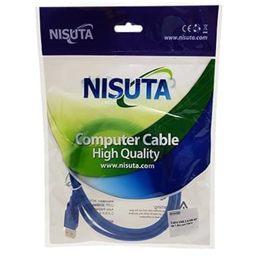 Cable Extension Usb 1.8Mts 2.0 Real Nisuta Ns-Calus2r Negro